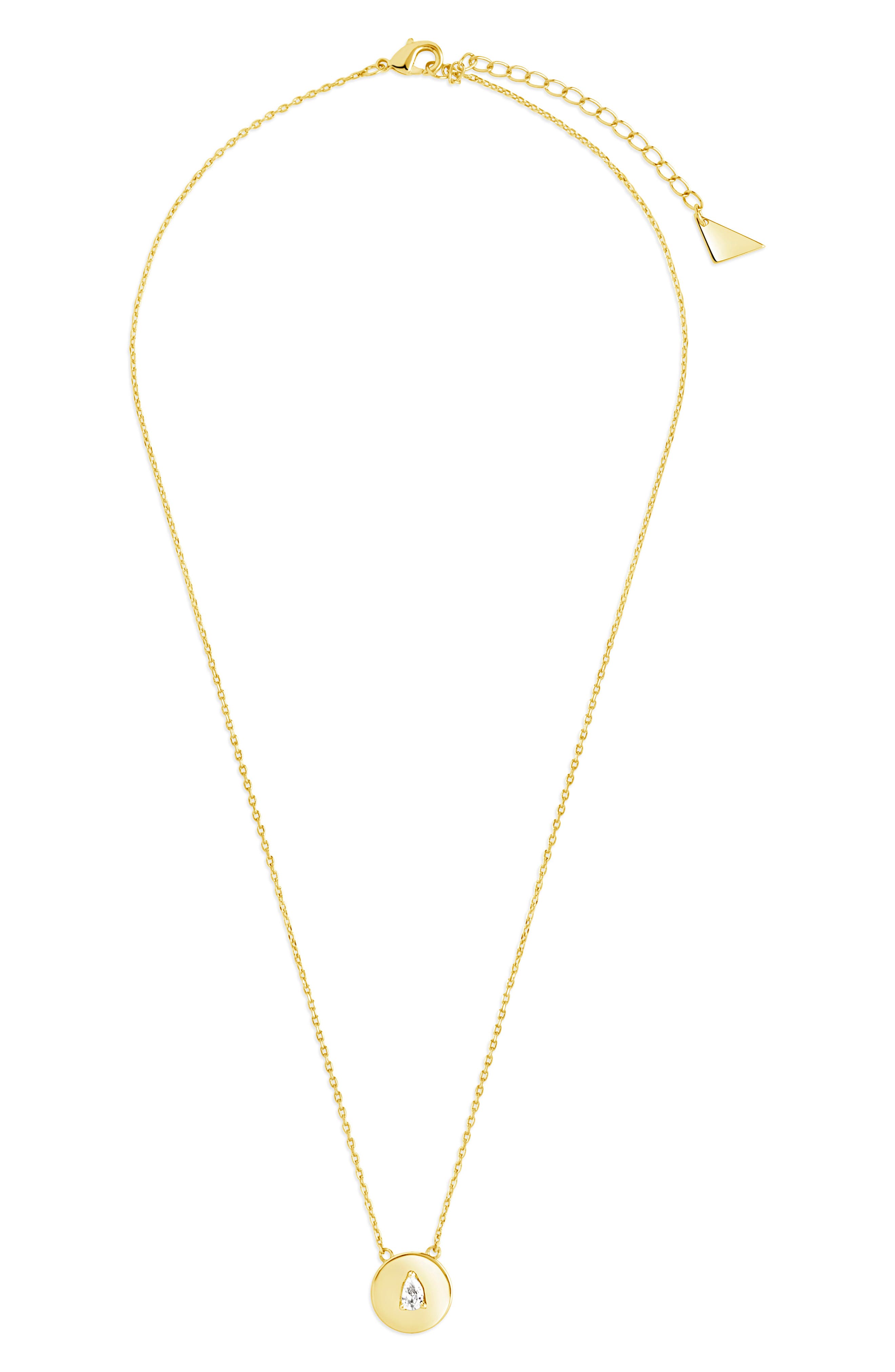 Sterling Forever Cassie Cubic Zirconia Circle Pendant Necklace