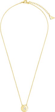 Sterling Forever Cassie Cubic Zirconia Circle Pendant Necklace