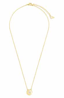 Sterling Forever Cassie Cubic Zirconia Circle Pendant Necklace