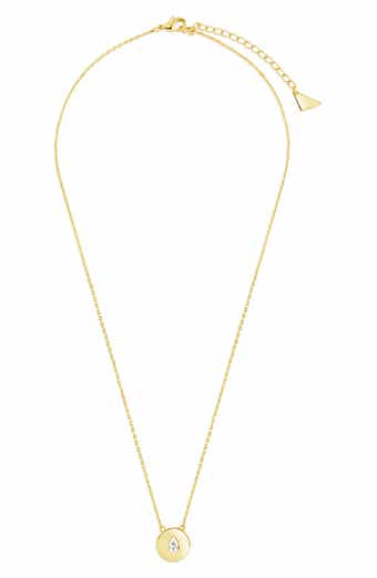 Sterling Forever Cassie Cubic Zirconia Circle Pendant Necklace