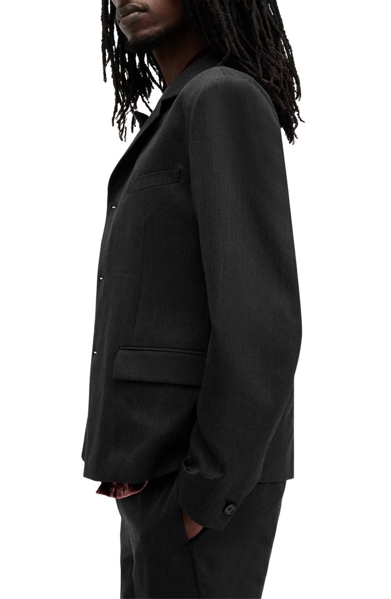 AllSaints Blackwater Wool Blend Blazer, Alternate, color, Charcoal Grey