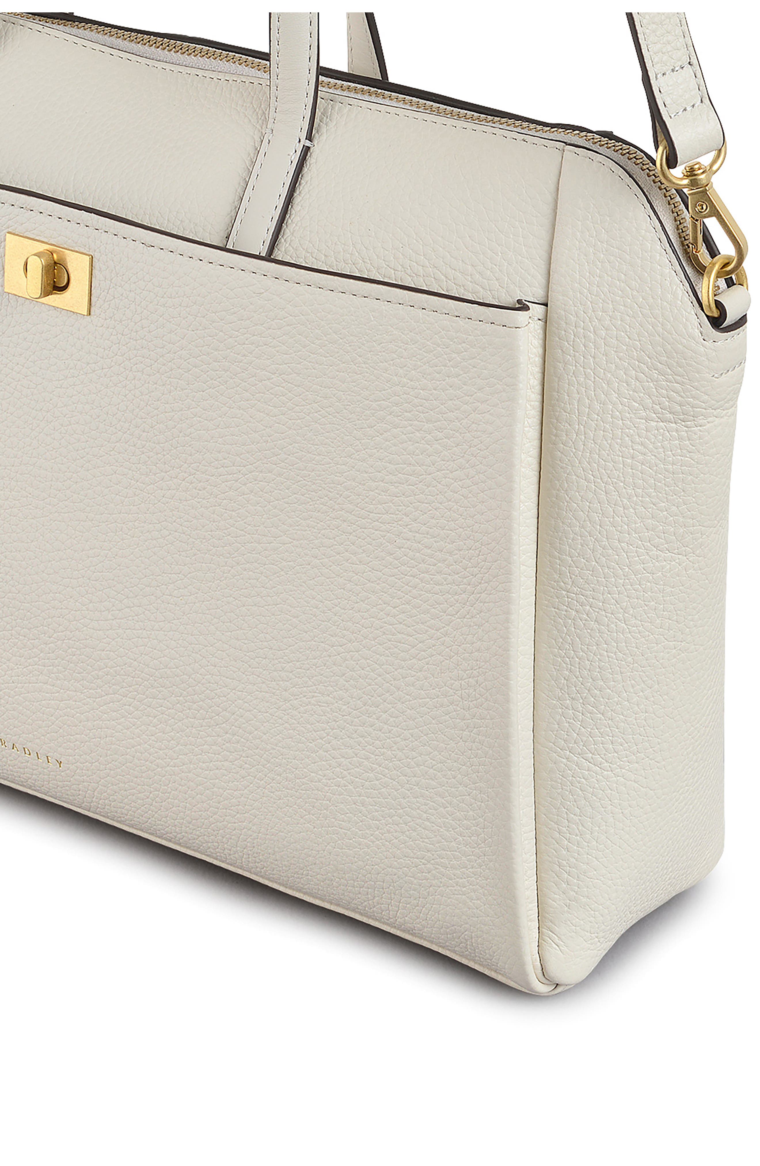 Radley Brook Avenue Medium Zip Top Satchel Bag, Alternate, color, Chalk