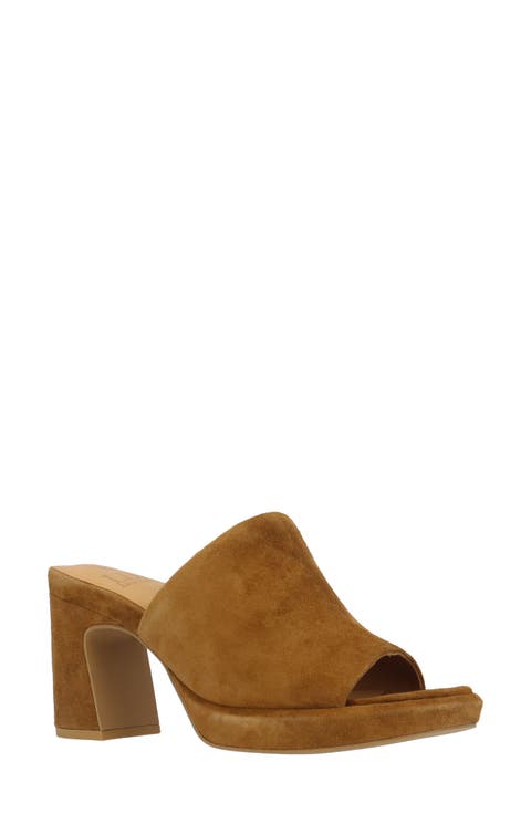 Kashi Leather Peep Toe Mule