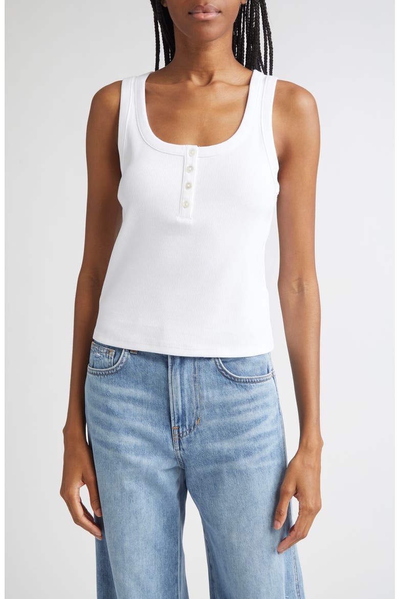 Abbott Rib Henley Tank, Main, color, WHITE