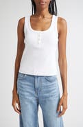 Veronica Beard Abbott Rib Henley Tank