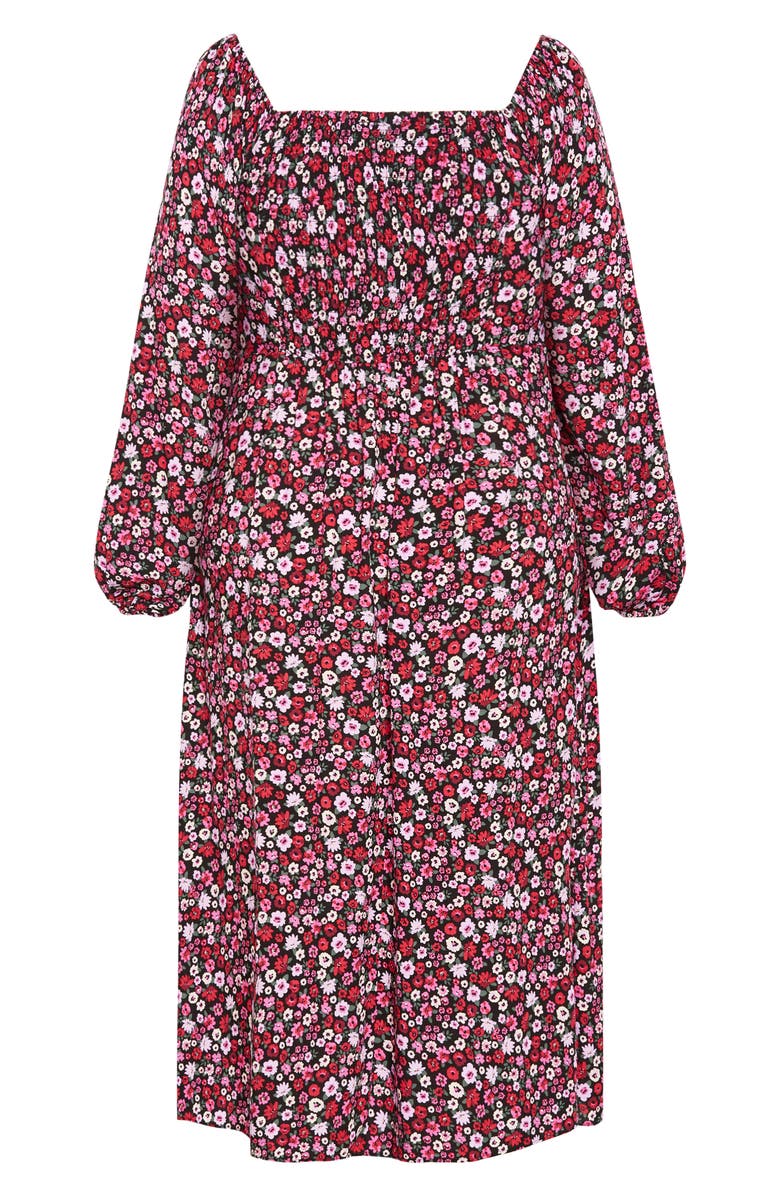 City Chic Jessie Floral Long Sleeve Dress, Alternate, color,