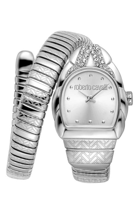 Snake Wraparound Bracelet Watch, 25mm x 30mm
