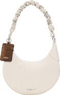 Desigual Wavy Stitch Faux Leather Shoulder Bag