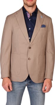TailorByrd Modern Fit Heathered Micro Check Sport Coat Glen Plaid Sport Coat