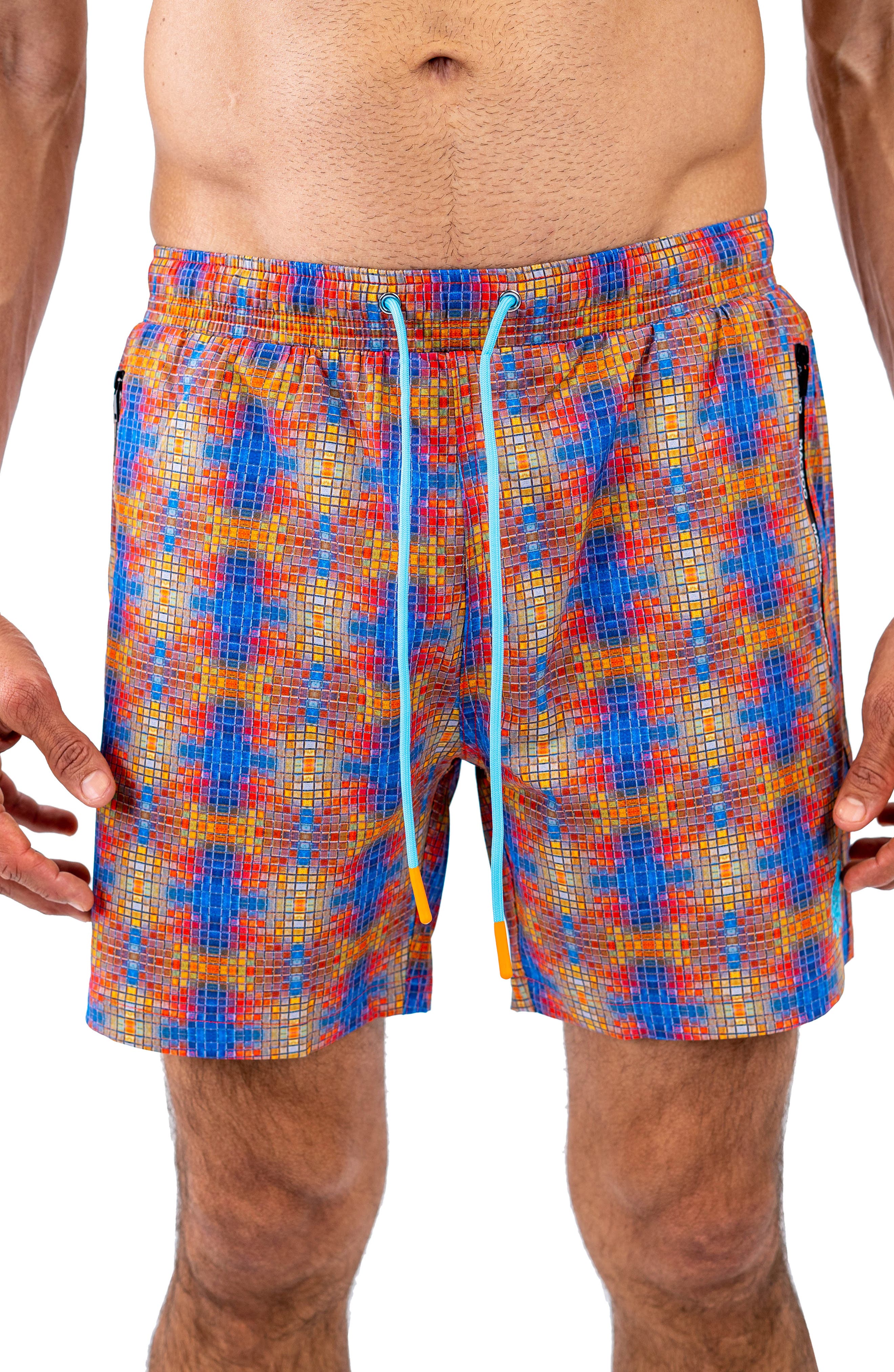 Maceoo Swim Lion Minisquare37 Orange Swim Trunks