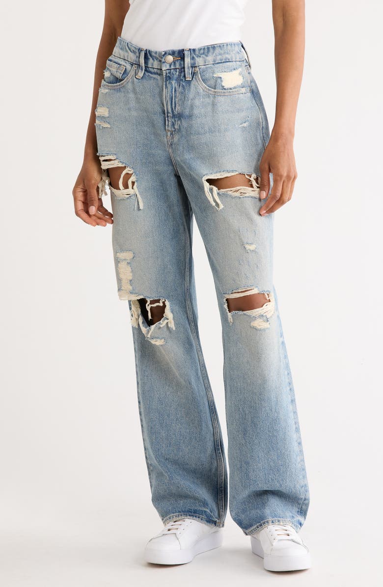Good American Good '90s Relaxed Jeans, Main, color, Indigo962
