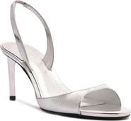 スパークル　ネクチュラ Stuart Weitzman Nudistcurve Glitter Block-Heel Sandals