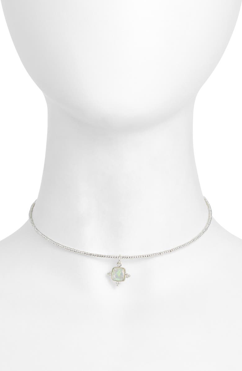 Child of Wild Fire Sky Pendant Collar Necklace, Main, color, Silver