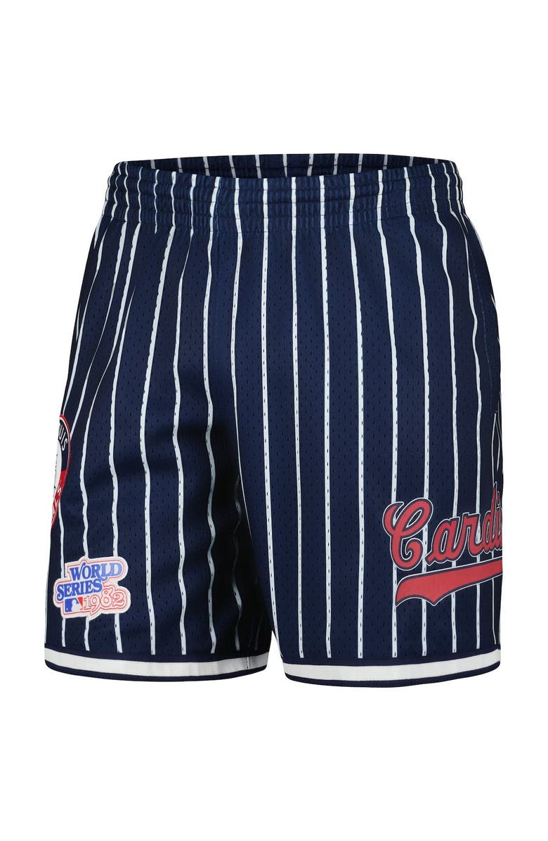 Mitchell & Ness Men's Mitchell & Ness Navy St. Louis Cardinals Cooperstown Collection 1982 World Series City Collection Mesh Shorts, Alternate, color, Navy