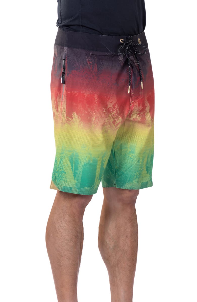 VAST Sunset Palm Texture II Stretch Board Shorts, Alternate, color, 