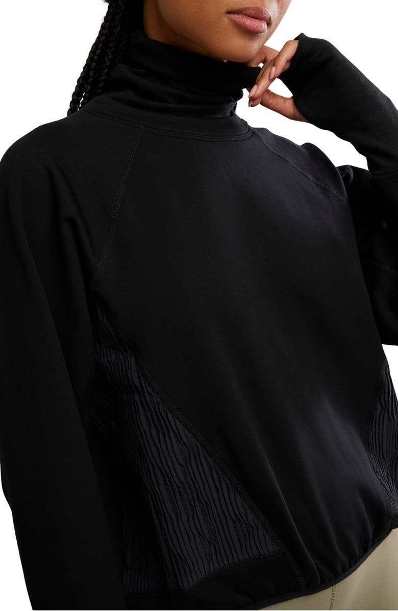 Free People Keepin' Cozy Run Pullover, Alternate, color, Black