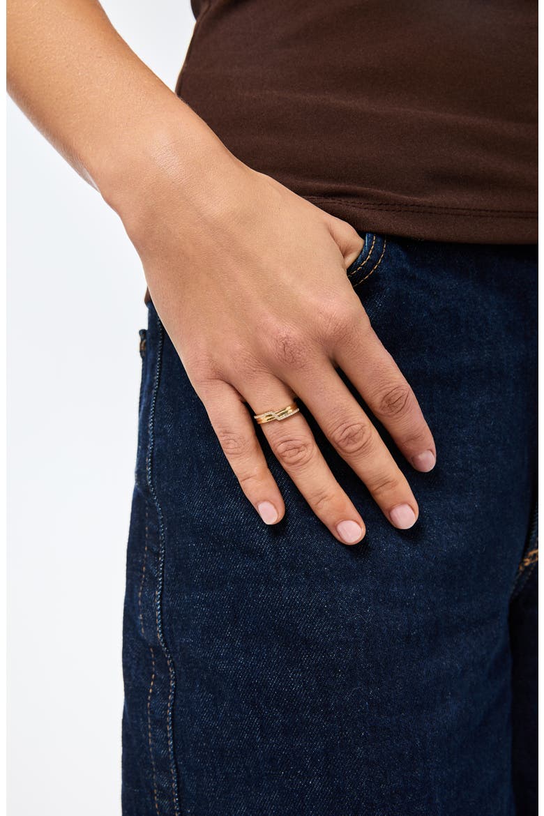 Solid Yellow Gold - Triple Diamond Elevate Ring, Alternate, color, Gold