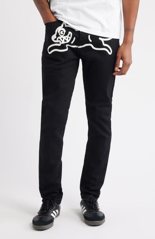 Icecream Chocolate Fit Black Out Jeans In Black