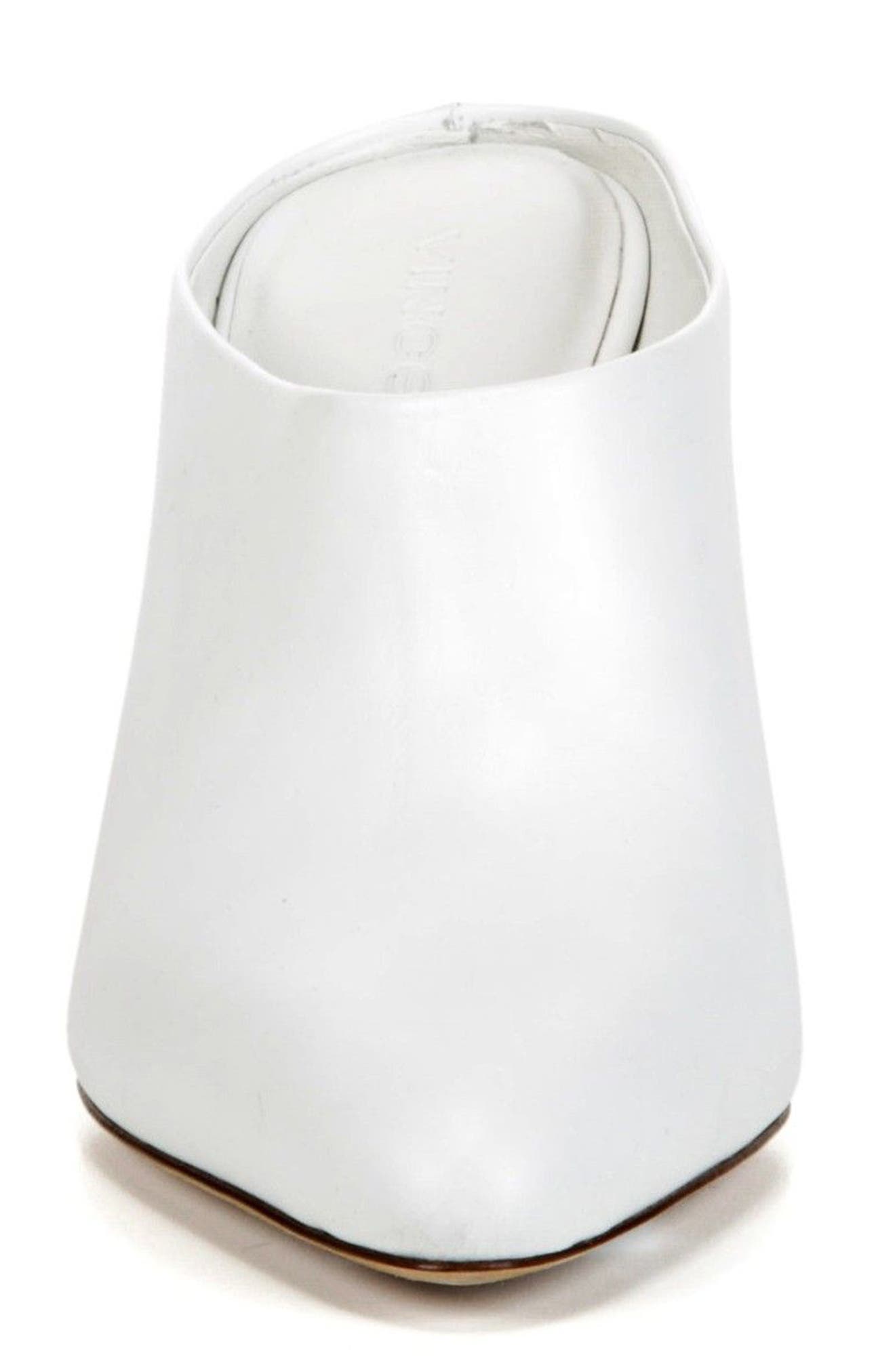 Emberly Mule, Alternate, color, WHITE LEATHER