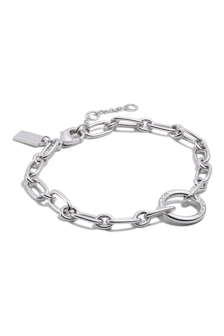 Chain Link Bracelet, Main, color, RHODIUM