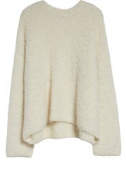 TOTEME Boxy Bouclé Alpaca Blend Sweater