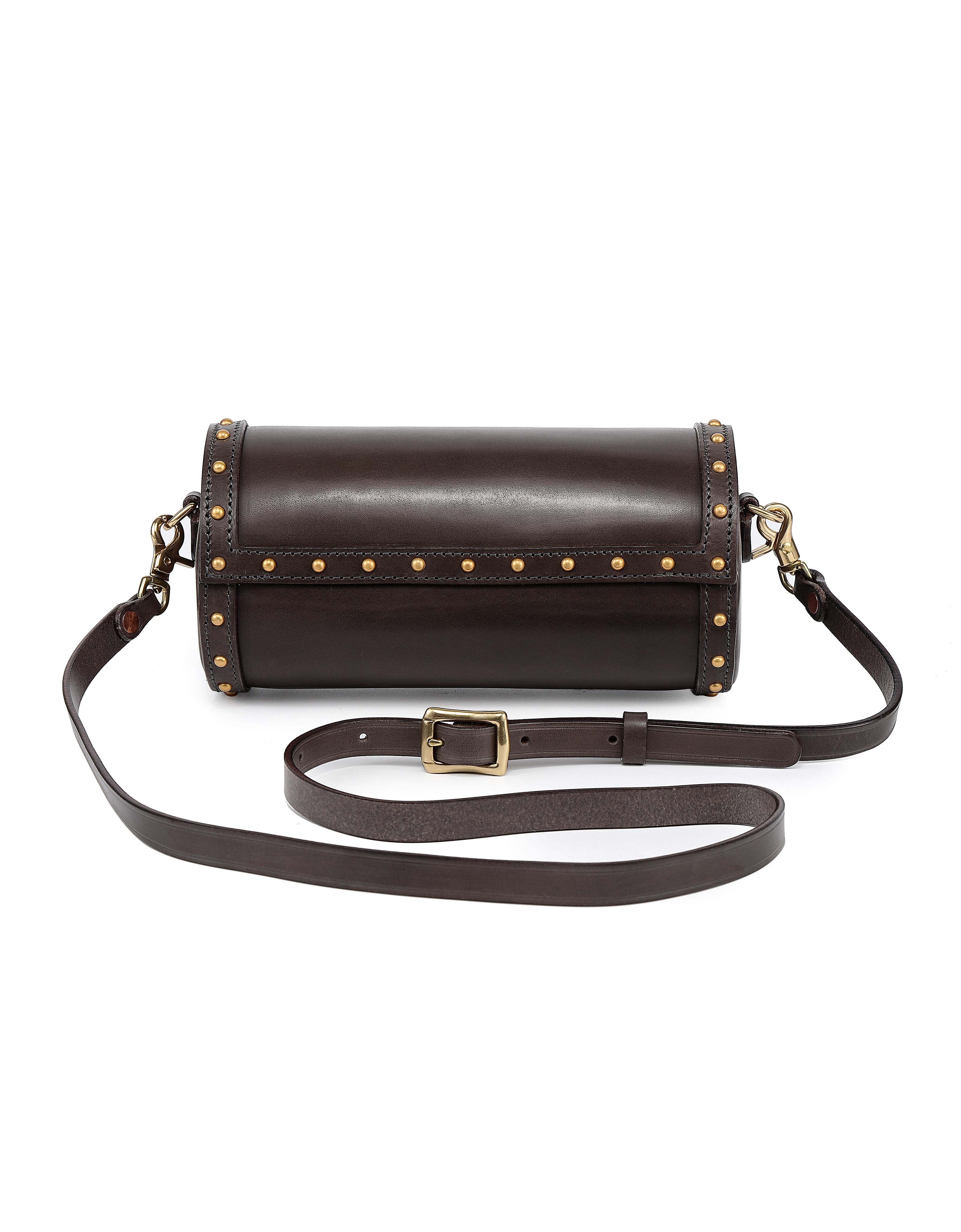 Oranda Genuine Leather Structured Barrel Bag, Alternate, color, Slate