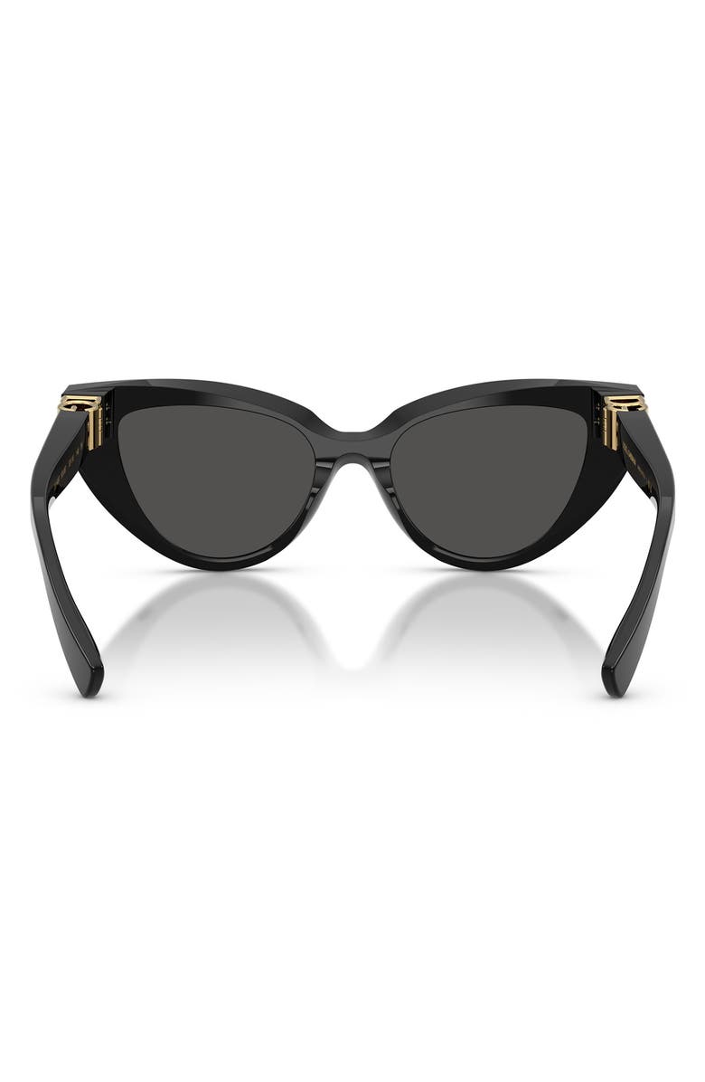 Dolce&Gabbana 52mm Polarized Cat Eye Sunglasses, Alternate, color, Black
