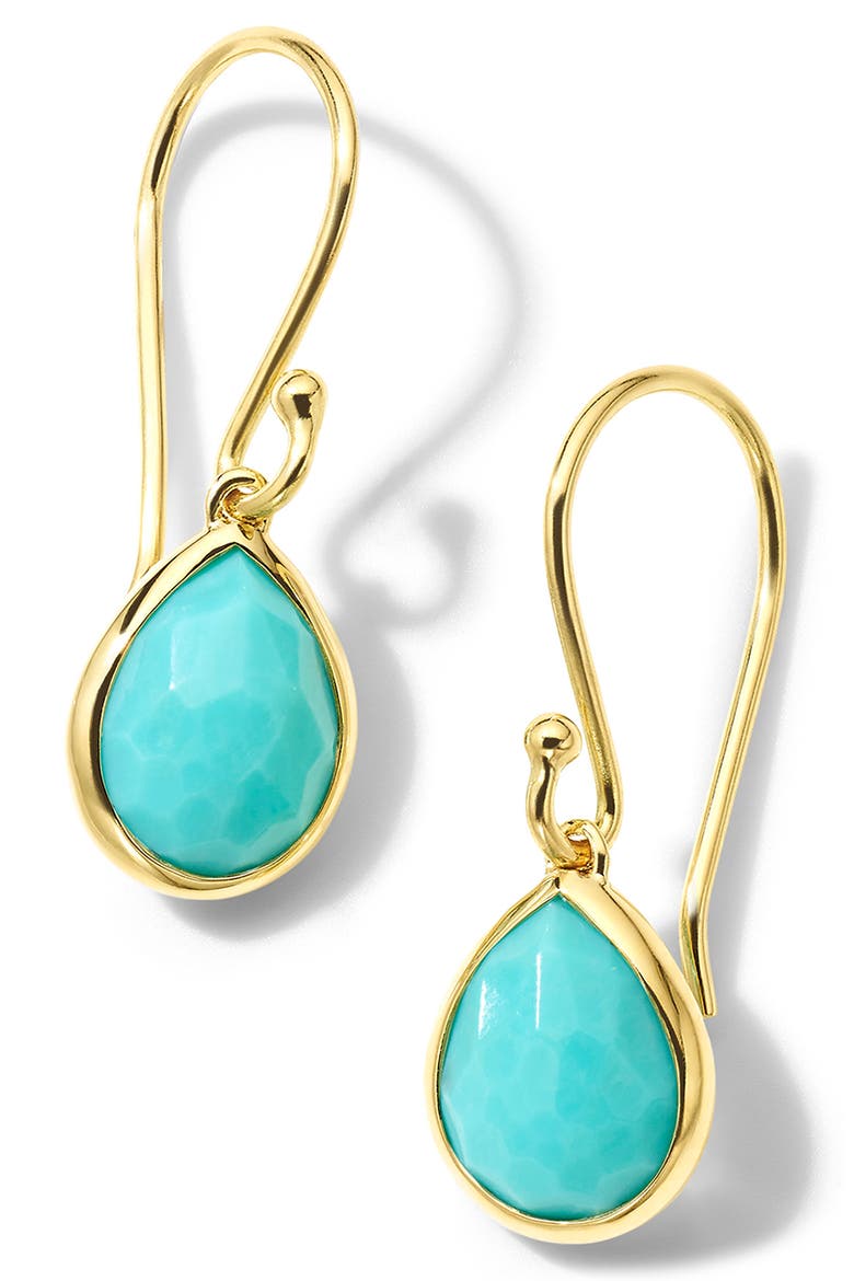Rock Candy Teeny Teardrop Earrings, Main, color, GOLD