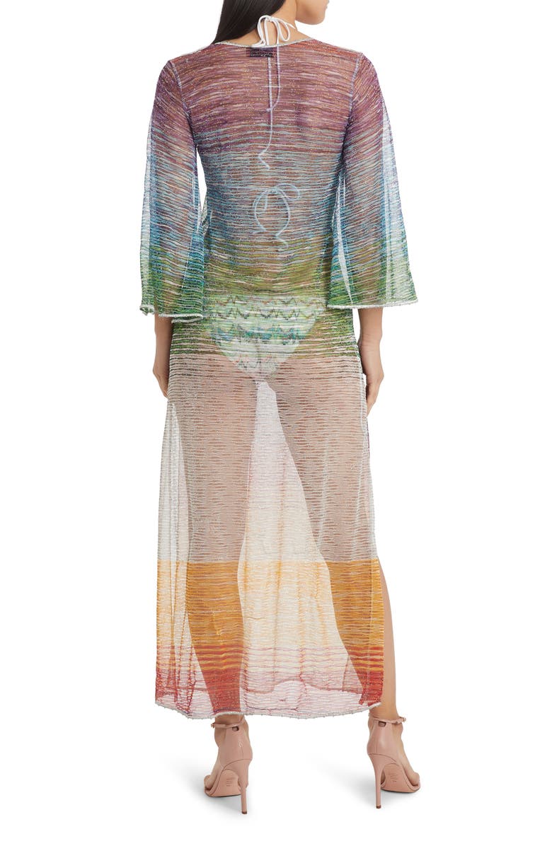 MISSONI MARE Metallic Stripe Cover-Up Dress, Alternate, color, 