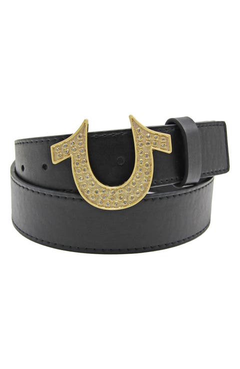 Sparkle Sage Horseshoe Buckle Belt