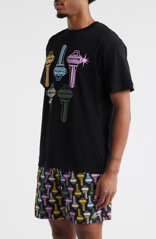 Icecream Keys Graphic T-shirt In Black
