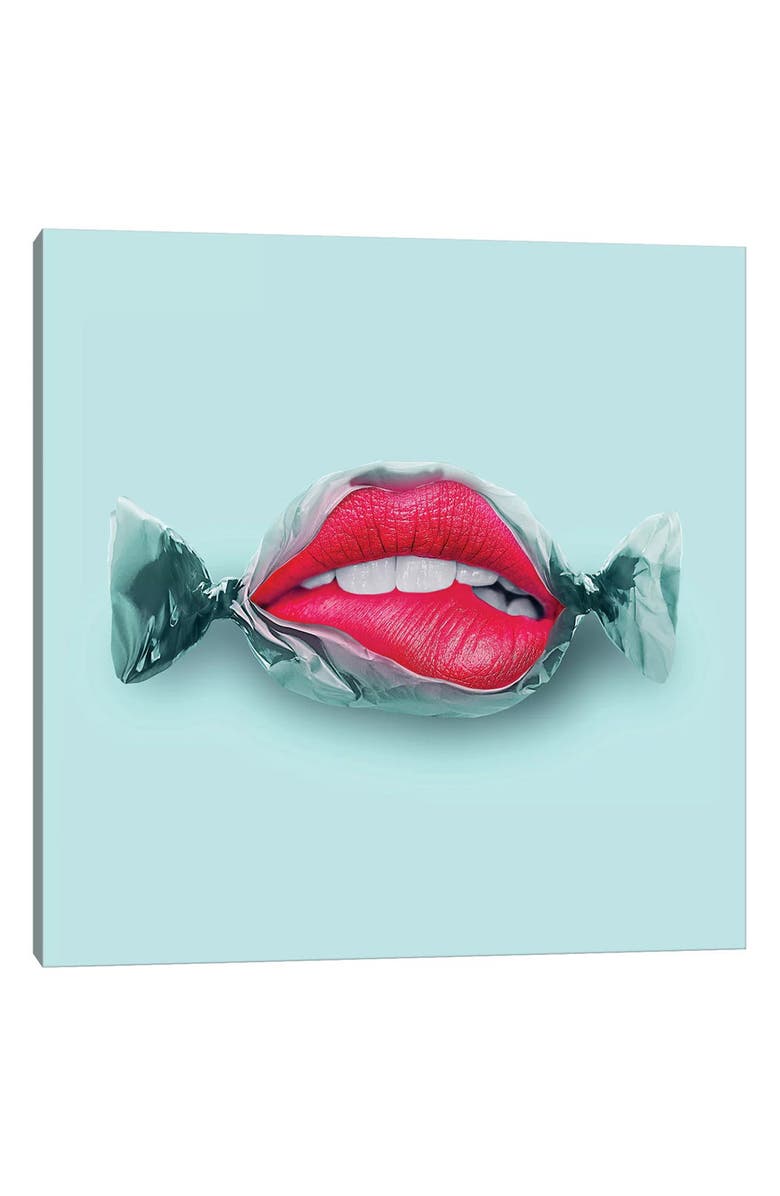 iCanvas Candy Lips Art Print by Jonas Loose, 18"x18", Main, color,
