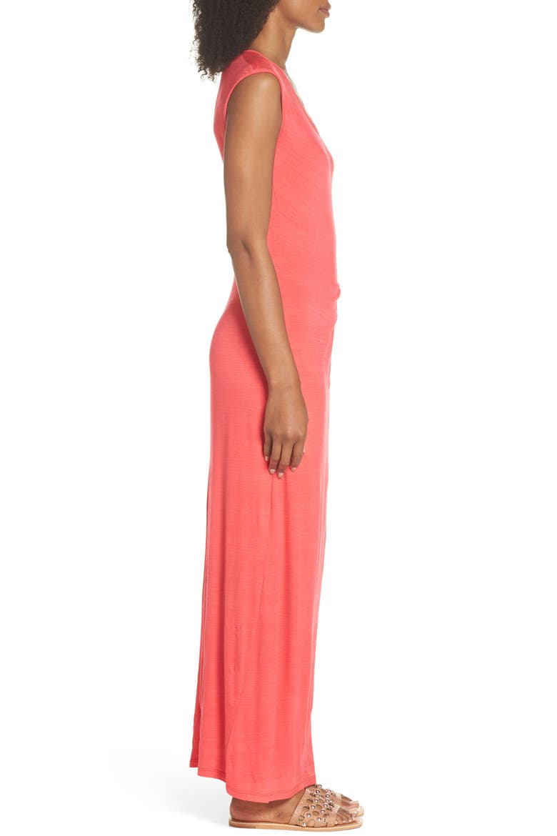 Ruched Jersey Maxi Dress, Alternate, color, FUCHSIA