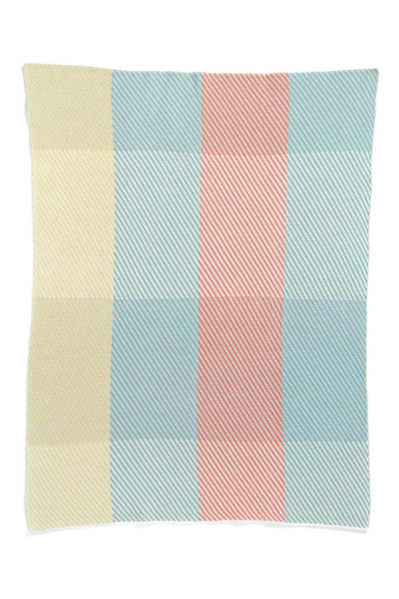 Organic Cotton Blanket, Main, color, IVORY MULTI STRIPE