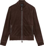 Reiss Brent Goatskin Suede Jacket
