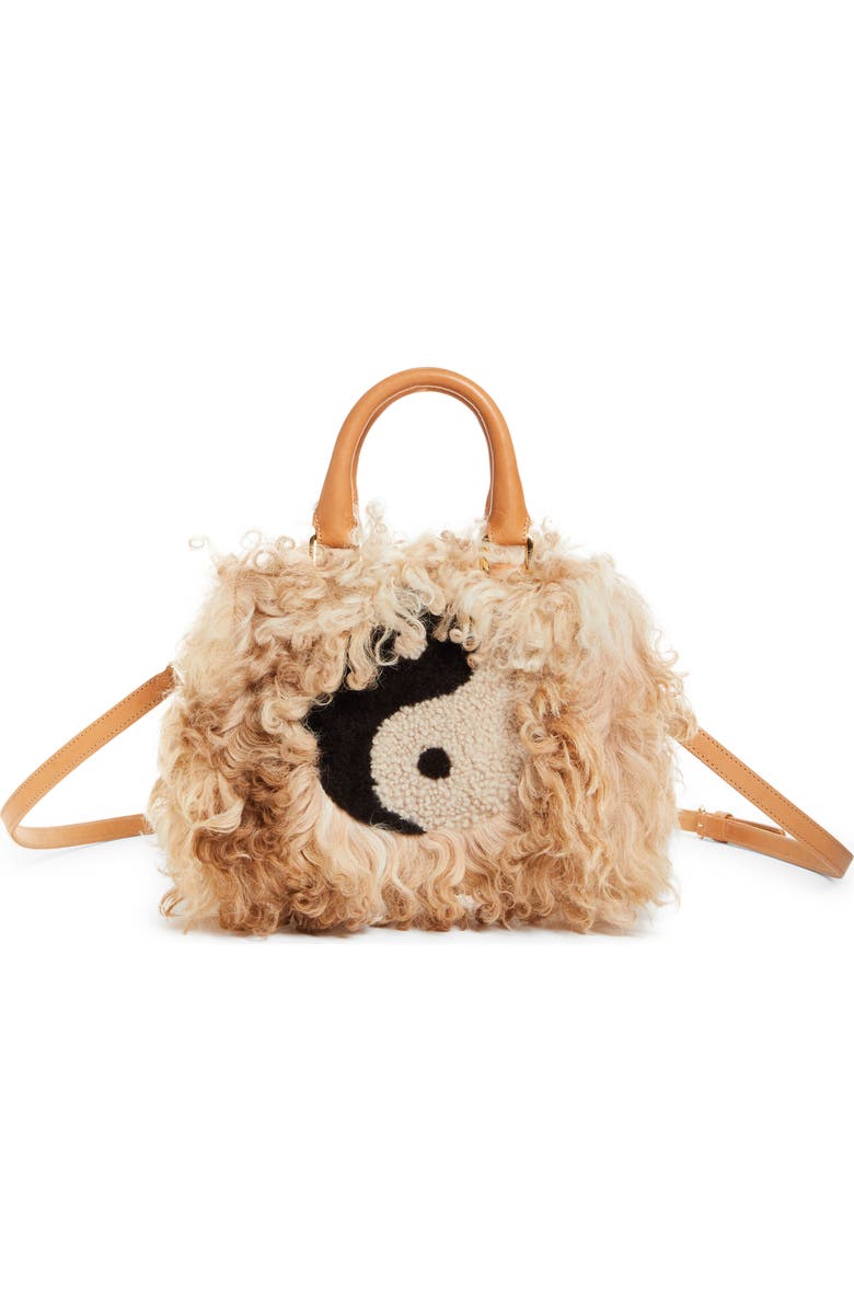 Brother Vellies Mini Island Genuine Shearling Top Handle Bag, Main, color,