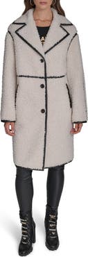KARL LAGERFELD PARIS Faux Shearling Coat