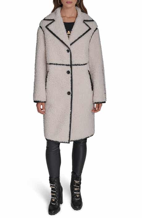 KARL LAGERFELD PARIS Faux Shearling Coat