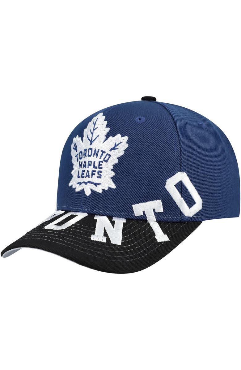 Mitchell & Ness Men's Mitchell & Ness Blue/Black Toronto Maple Leafs Underarch Two-Tone Pro Crown Snapback Hat, Main, color, Blue
