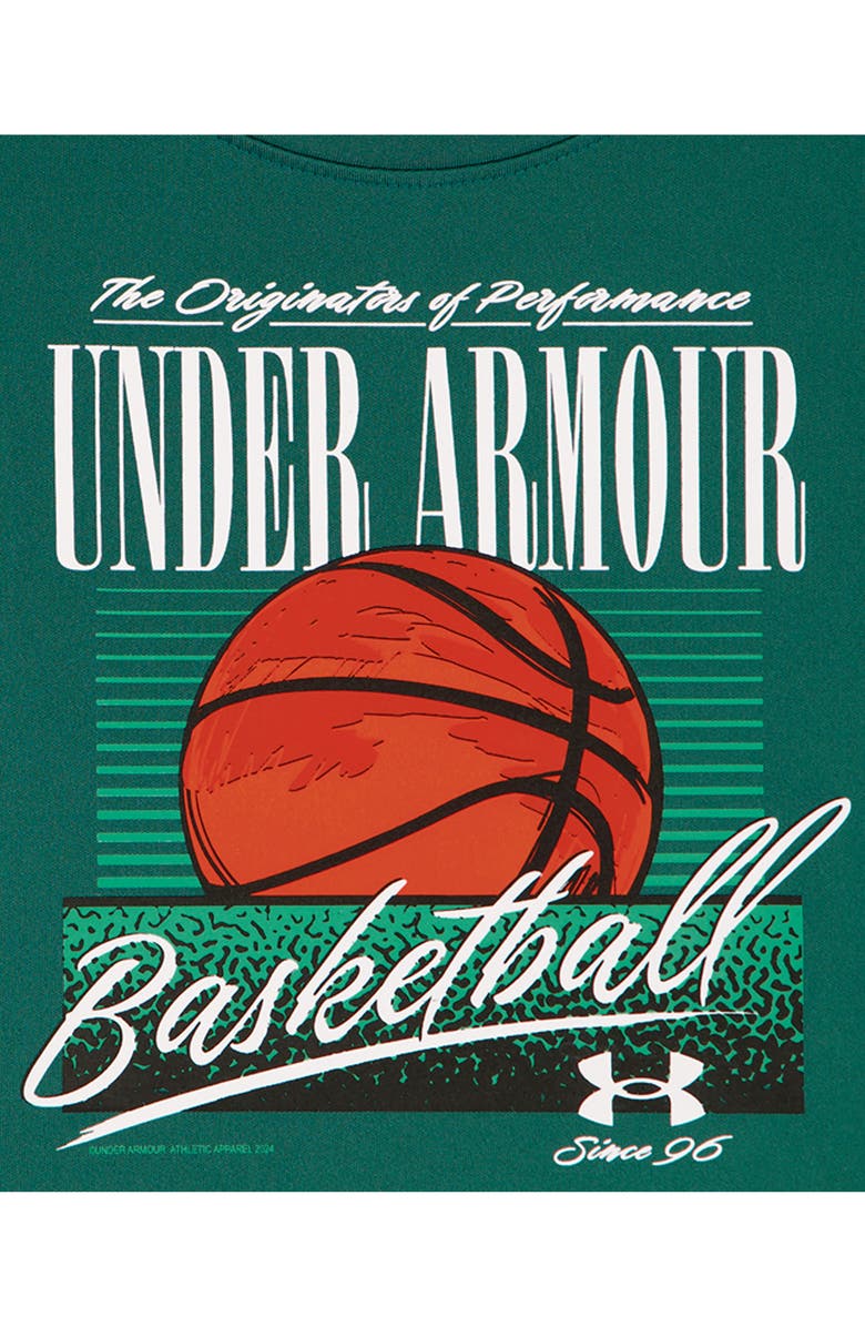 Under Armour Kids' Tech Basketball Graphic T-Shirt & Shorts Set, Alternate, color, Rack Green