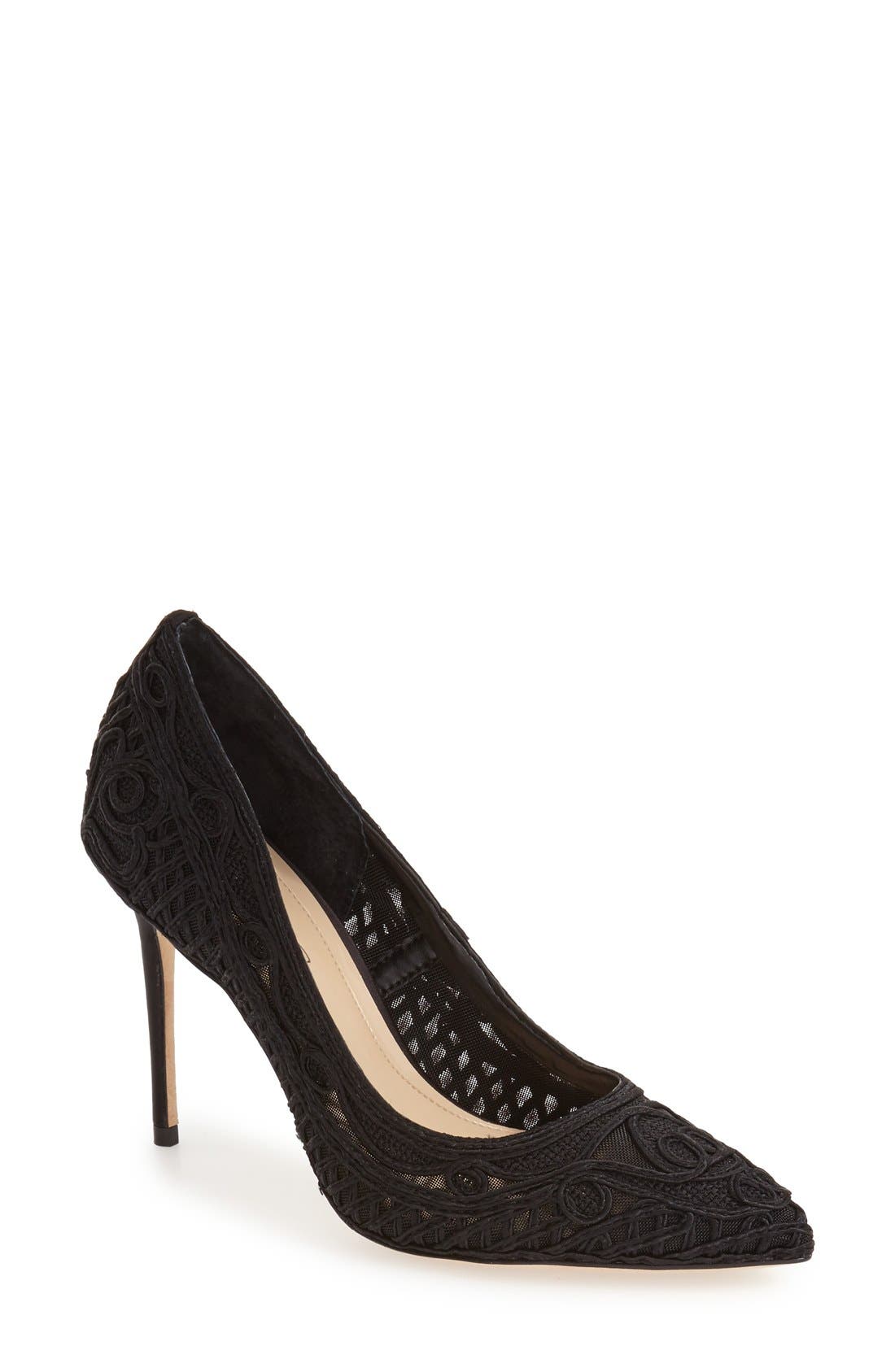 Imagine by Vince Camuto 'Olivia' Macramé Pointy Toe Pump, Main, color, 