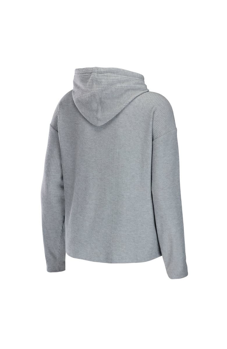 WEAR by Erin Andrews Women's WEAR by Erin Andrews Heathered Gray Carolina Panthers Pullover Hoodie & Pants Lounge Set, Alternate, color, 