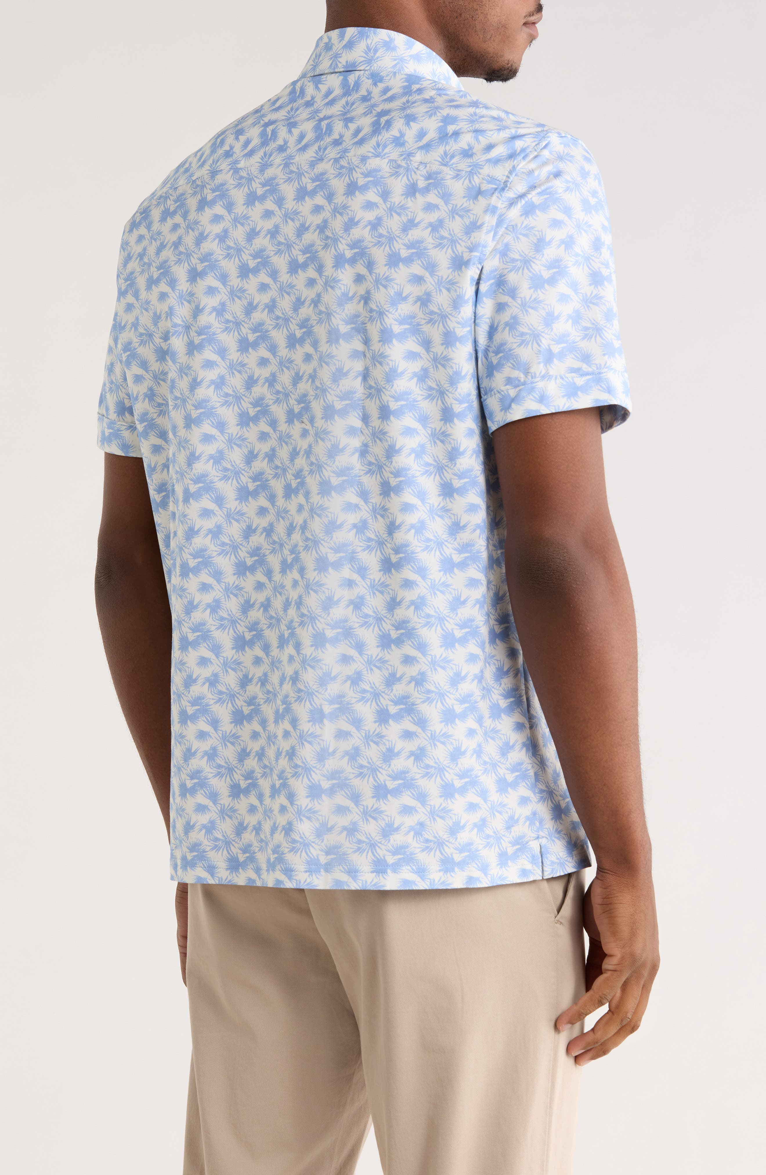 Short Sleeve Woven Button-Up Shirt - image 2