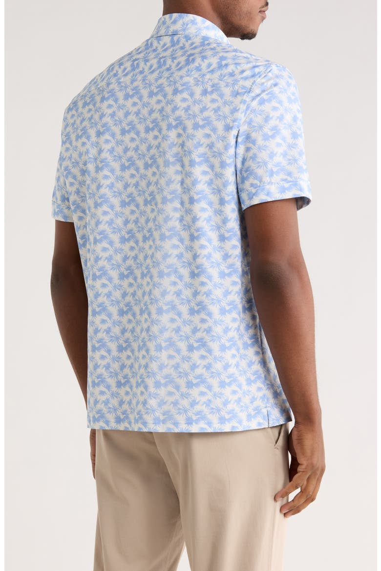 Short Sleeve Woven Button-Up Shirt, Alternate, color, RIVIERA