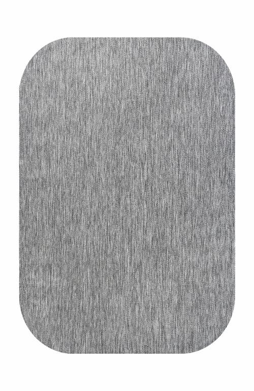 Jonathan Y Miles Modern Minimalist Radius Corner Solid Indoor/outdoor Shaped Area Rug In Gray