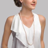 The Pearl Source 6.5-7.0mm Opera Length Japanese Akoya Pearl Necklace