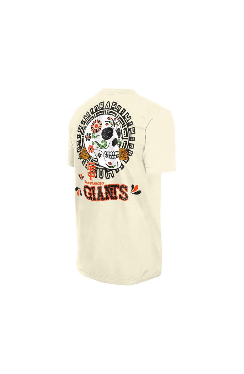 New Era Men's New Era Natural San Francisco Giants Dia de los Muertos Sugar Skull T-Shirt, Alternate, color, Natural