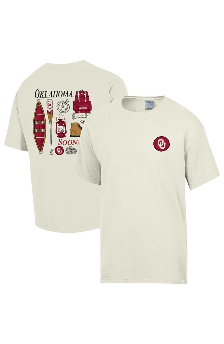 Comfort Wash Men's Comfort Wash Cream Oklahoma Sooners Camping Trip T-Shirt, Alternate, color, 