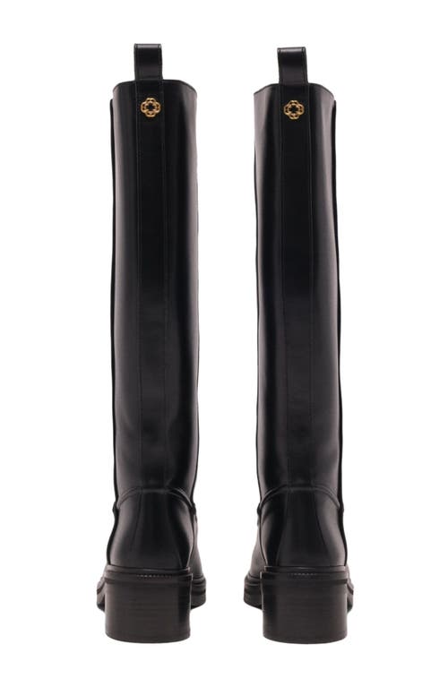 Maje Leather Knee-high Boots In Black