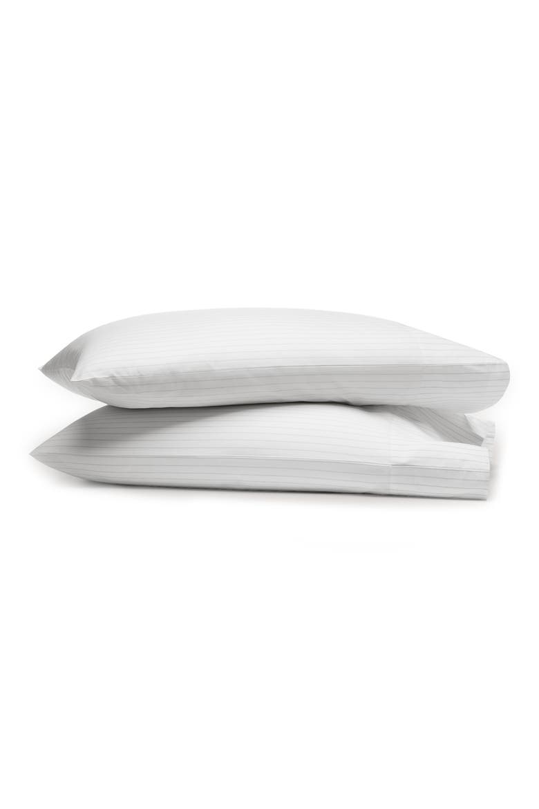 Set of 2 Percale Hemmed Pillowcases, Main, color, PEWTER
